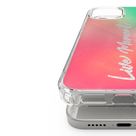Чохол протиударний Ringke Fusion Design для iPhone 12/12 Pro - рожево-зелений