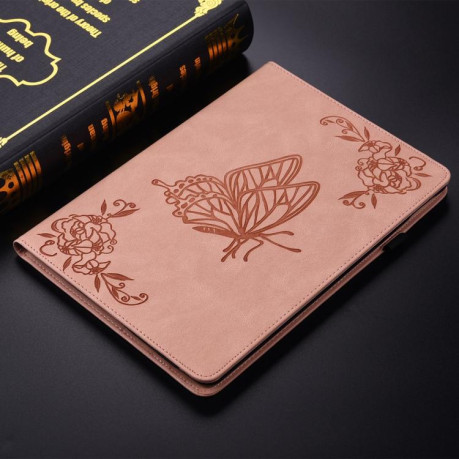 Чехол-книжка Butterfly Flower Embossed Leather на Xiaomi Redmi Pad 2 / Xiaomi Redmi Pad SE 11 2025 - золото