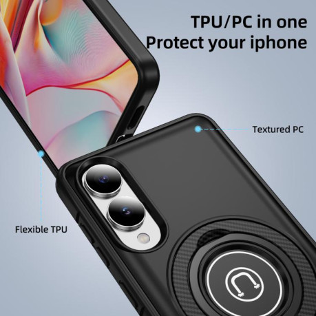 Протиударний чохол Ring Holder Magnetic для Samsung Galaxy S25 Edge 5G - чорний
