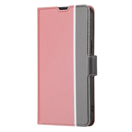 Чохол-книжка Twill Texture Side Button для Realme 12 5G - рожевий