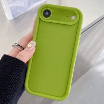 Чехол силиконовый Shockproof Frame Frosted Precise Hole на iPhone Air - светло-зеленый