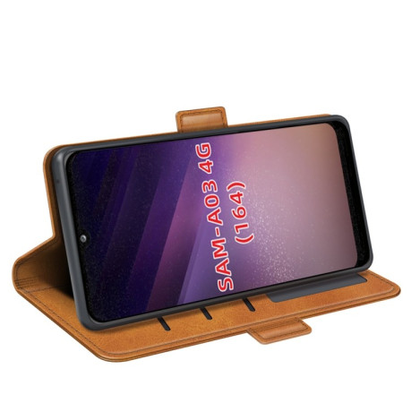 Чехол-книжка Dual-side Magnetic Buckle для Samsung Galaxy A03/A04E - желтый