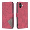 Чехол-книжка Magnetic Buckle Rhombus Texture для Samsung Galaxy A05 - красный