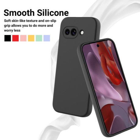 Силіконовий чохол Solid Color Liquid Silicone на Google Pixel 9a - чорний