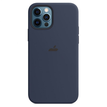 Силиконовый чехол Silicone Case Deep Navy на iPhone 12 / iPhone 12 Pro (без MagSafe) - премиальное качество