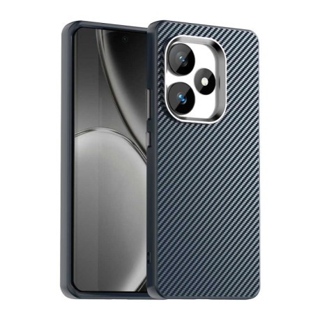 Ударозащитный чехол HMC Carbon Fiber Series IMD на Realme GT 6T - синий