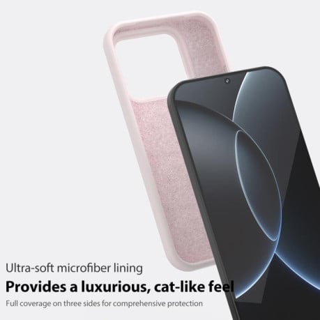 Силиконовый чехол Liquid Silicone Skin-friendly на Xiaomi 17 - розовый