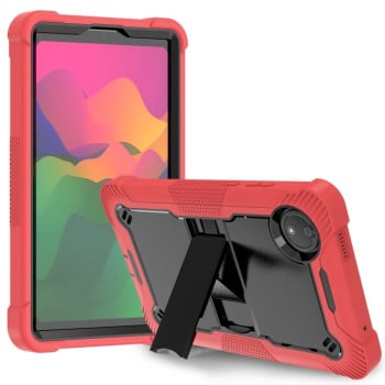 Чохол Silicone Hybrid PC Tablet Case with Holder &amp; Shoulder Strap для Xiaomi Redmi Pad SE 8.7 - Black + Red