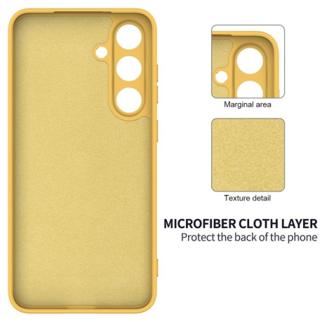 Силіконовий чохол Solid Color Liquid Silicone  для Samsung Galaxy S25+ 5G - жовтий