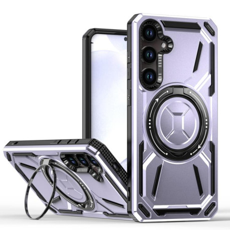 Противоударный чехол Armor II Series MagSafe Magnetic Holder для Samsung Galaxy S25+ 5G - фиолетовый
