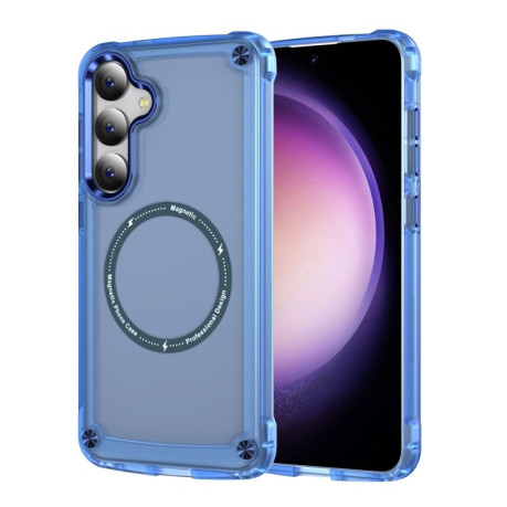 Протиударний чохол Skin Feel TPU + PC MagSafe Magnetic для Samsung Galaxy S25 5G - синій