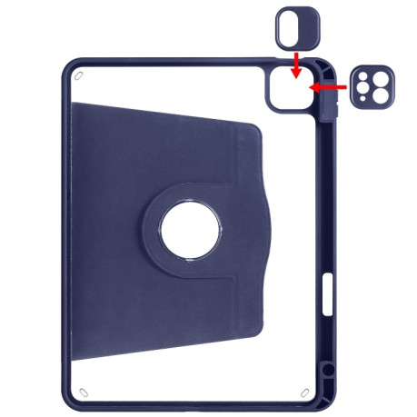 Чехол-книжка Acrylic 360 Degree Rotation Holder Leather для iPad Pro 11 2024 - синий