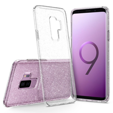 Оригинальный чехол Spigen Liquid Crystal Galaxy S9+ Plus Glitter Crystal Quartz