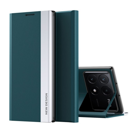 Чохол-книжка Electroplated Ultra-Thin для Xiaomi Poco F6 Pro - зелений