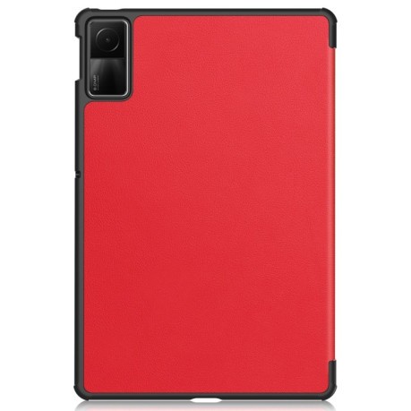 Чехол-книжка Solid Color Custer для Xiaomi Redmi Pad SE - красный