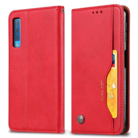 Кожаный чехол- книжка Knead Skin Texture на Samsung Galaxy A50/A30s/A50s -красный