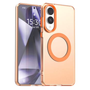 Протиударний чохол Candy Magsafe PC Hybrid TPU для Samsung Galaxy S25 Edge 5G - помаранчевий