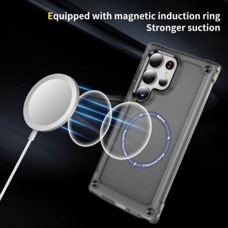 Протиударний чохол Skin Feel TPU + PC MagSafe Magnetic для Samsung Galaxy S25 Ultra 5G - чорний