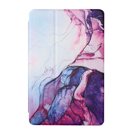 Чехол-книжка Silk Texture Colored Drawing Pattern для iPad mini 6 - Marble Shiratama Purple