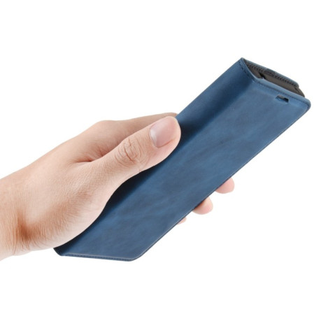 Чехол-книжка Retro-skin Business Magnetic Suction на Realme 6 - синий