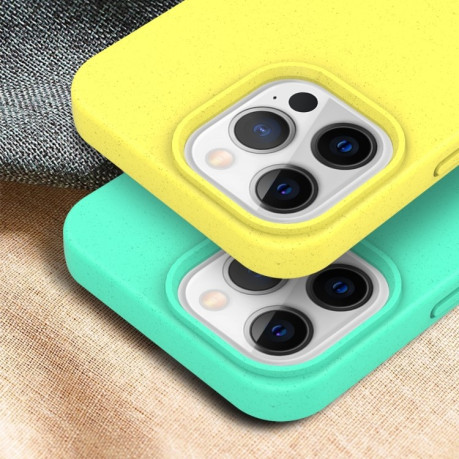 Противоударный чехол Starry Series Straw для iPhone 14 Pro Max - желтый