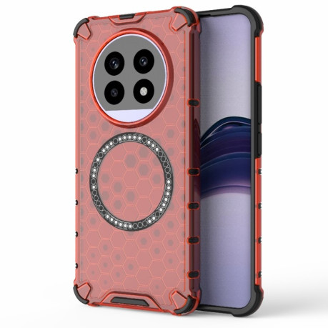 Протиударний чохол Honeycomb Magnetic Ring Shockproof на Realme 13 Pro 5G Global - червоний