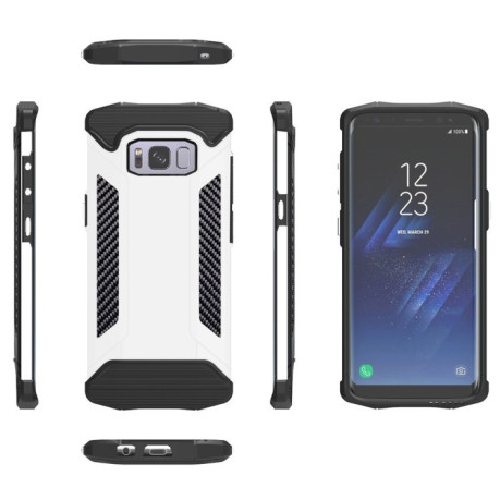 Противоударный чехол Steel Armor Combination на Samsung Galaxy S8/G950- белый