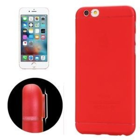 Ультратонкий Полупрозрачный Чехол с Защитой Камеры для iPhone  6 Plus  6S Plus(Red)