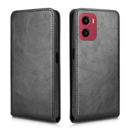 Флип-чехол Vertical Flip Leather Phone Case with Card Slot для Motorola Moto G05 - черный