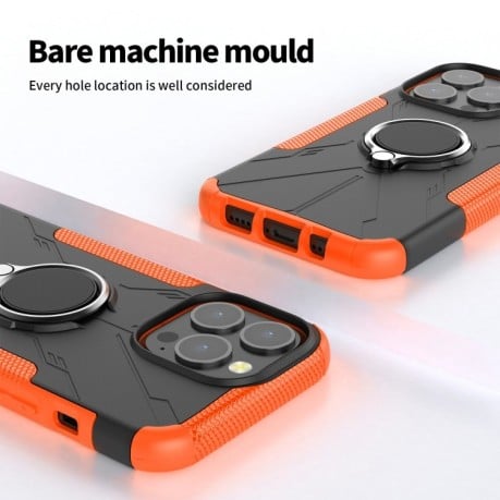 Протиударний чохол Machine Armor Bear для iPhone 13 Pro Max - пурпурно-червоний