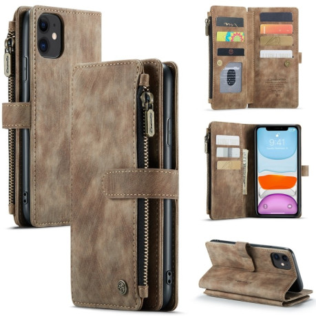 Кожаный чехол-кошелек CaseMe-C30 для iPhone 11 - коричневый