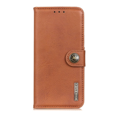 Чехол-книжка KHAZNEH Cowhide Texture на Xiaomi Redmi Note 13 4G - коричневый