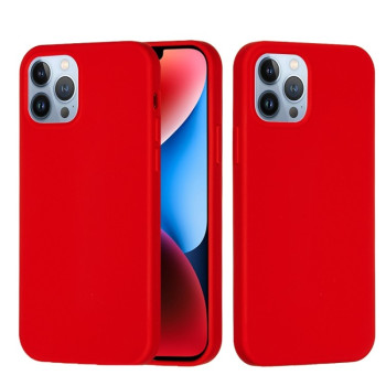 Силиконовый чехол Solid Color Liquid Silicone на iPhone 15 Pro Max - красный