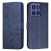 Чохол-книжка Stitching Calf Texture на Motorola Edge 60 Fusion - синій