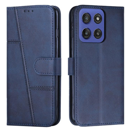 Чохол-книжка Stitching Calf Texture на Motorola Edge 60 Fusion - синій
