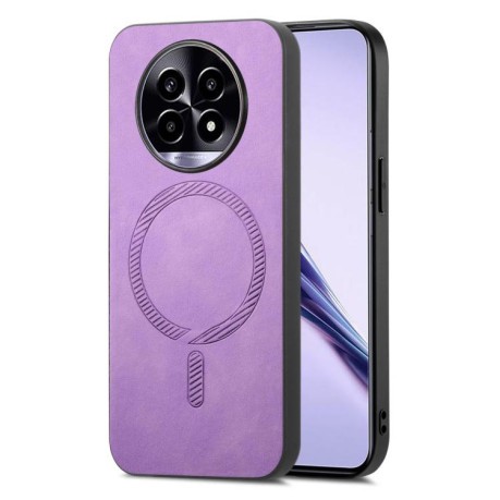 Чехол Retro MagSafe Magnetic на Realme 13 Pro 5G - фиолетовый