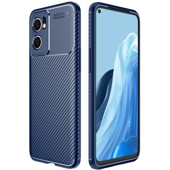 Ударозахисний чохол HMC Carbon Fiber Texture на Reno7 5G Global/ Find X5 Lite/OnePlus Nord CE2 5G - синій