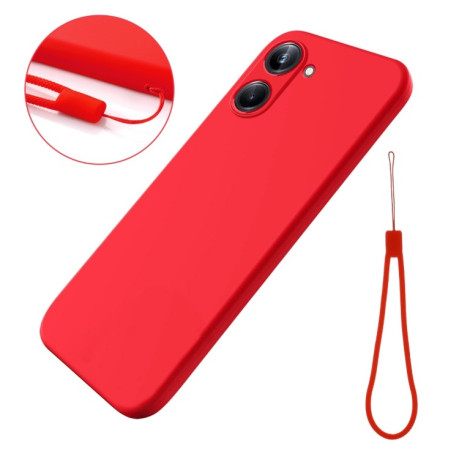 Силиконовый чехол Solid Color Liquid Silicone на Realme 10 Pro 5G - красный