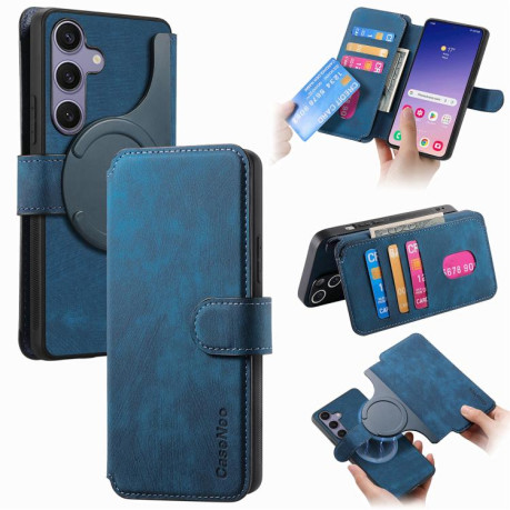 Чохол-книжка CaseNeo MagSafe RFID Anti-theft Retro Leather для Samsung Galaxy S25+ 5G - синій