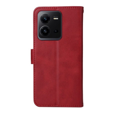 Чохол-книжка Classic Calf Texture Flip Leather для Vivo V25 5G/V25e 4G/X80 Lite - червоний