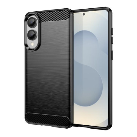 Протиударний чохол Brushed Texture Carbon Fiber для Samsung Galaxy S25 Edge 5G - чорний