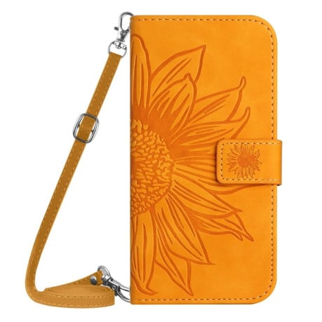 Чехол-книжка Skin Feel Sun Flower для OnePlus 12R 5G Global - желтый