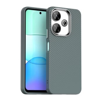 Ударозащитный чехол HMC Carbon Fiber Series IMD на Xiaomi Poco M6 4G - серый