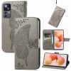 Чохол-книжка Butterfly Love Flower Embossed на Xiaomi 12T / 12T Pro / Redmi K50 - сірий