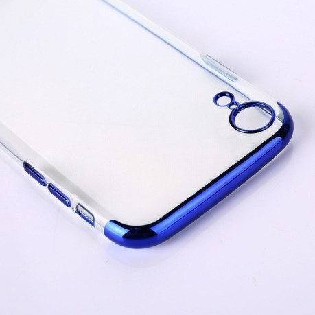 Чохол Three Sections Electroplating Side на iPhone XR синій