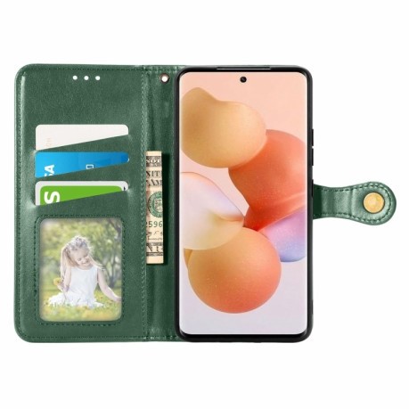 Чохол-книжка Retro Solid Color на Xiaomi 12T/12T Pro/Redmi K50 Ultra - зелений