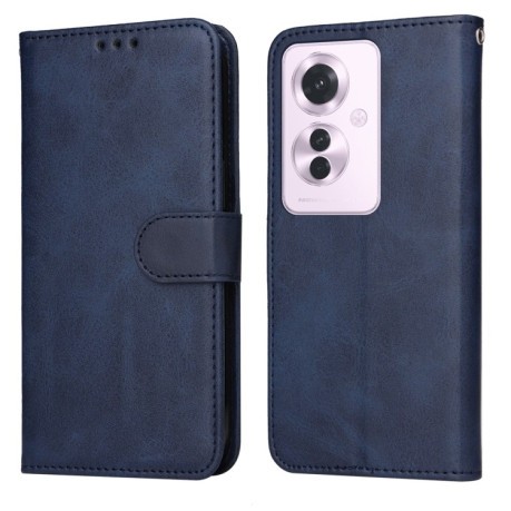 Чехол-книжка Classic Calf Texture для OPPO Reno11 F Global / F25 Pro Global - синий