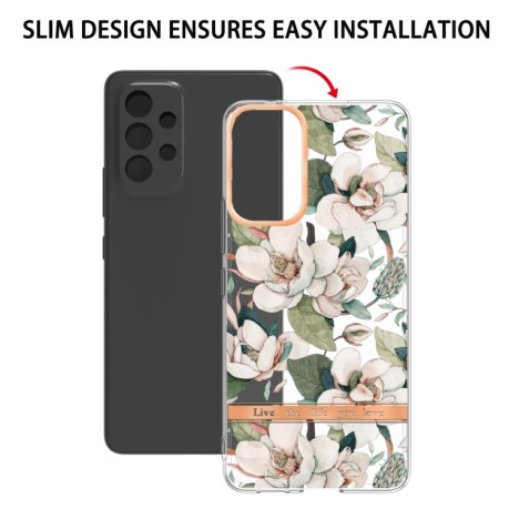 Противоударный чехол Flowers and Plants Series для Samsung Galaxy A53 5G - Green Gardenia