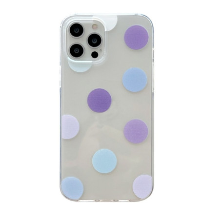 Противоударный чехол Colorful Dot Pattern для iPhone 11 Pro Max - фиолетово-синий