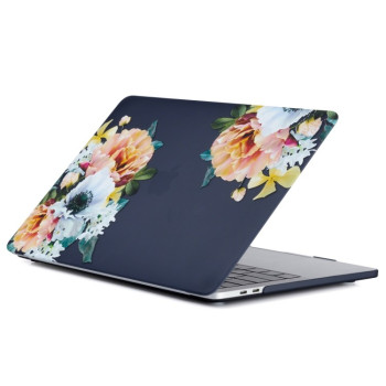 Чехол Soft Touch Black Flower Water Stick для MacBook Pro 16